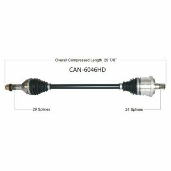 Wide Open Heavy Duty CV Axle for CAN AM HD REAR L/R MAVERICK TURBO 1000 15-17 CAN-6048HD